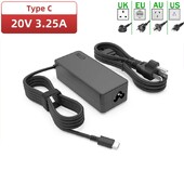 NOVO 20v3.25a 65w Type-c adapter za prijenosno računalo punjač za Lenovo Thinkpad X1 Carbon X270 X280 T580 P51s P52s E480 E470 S2