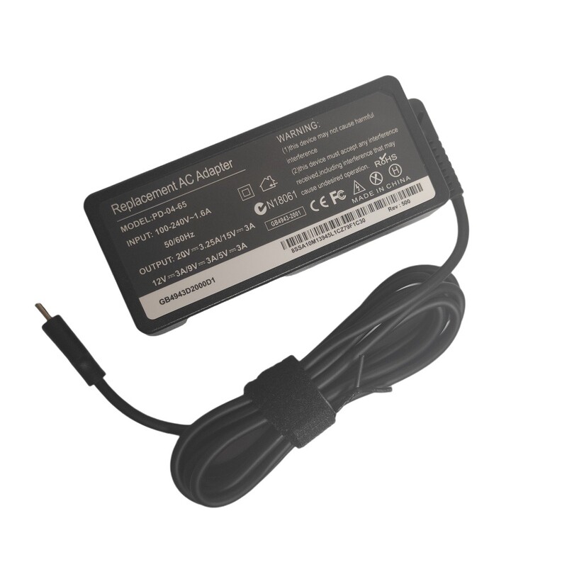 NOVO 20v3.25a 65w Type-c adapter za prijenosno računalo punjač za Lenovo Thinkpad X1 Carbon X270 X280 T580 P51s P52s E480 E470 S2