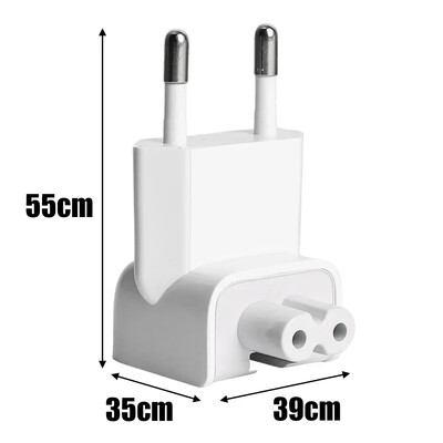 ASV uz Eiropu kontaktdakšas pārveidotājs ceļojumu lādētāja adapteris sienas kontaktligzda EU spraudnis savienotājs pīļu galva MacBook Mac Pro MagSafe iPad