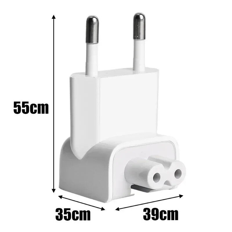 ASV uz Eiropu kontaktdakšas pārveidotājs ceļojumu lādētāja adapteris sienas kontaktligzda EU spraudnis savienotājs pīļu galva MacBook Mac Pro MagSafe iPad