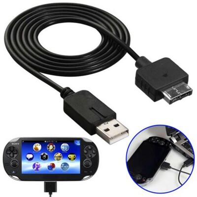 USB įkrovimo laidas, skirtas Sony PlayStation PSV1000 PS Vita su duomenų perdavimo funkcija USB sinchronizavimo duomenų kabelio laidas 1m