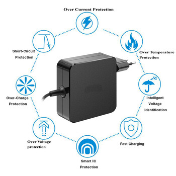 Προσαρμογέας φορητού υπολογιστή ΕΕ 90W 87W USB-C Type C 65W 45W Ισχύς φορτιστή 20V 4,5A για MacBook Pro A1706 A1708 A1719 Acer Spin 7 Dell XPS 13