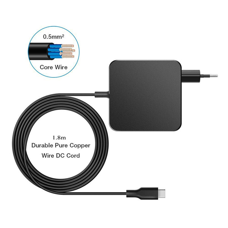 EU adapter za prijenosno računalo 90W 87W USB-C Tip C 65W 45W Punjač Snaga 20V 4.5A za MacBook Pro A1706 A1708 A1719 Acer Spin 7 Dell XPS 13
