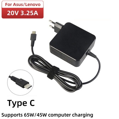 65 W Type C 20V 3.25A 45W USB C Phone PD nešiojamojo kompiuterio įkroviklis Maitinimo kintamosios srovės adapteris, skirtas MacBook ASUS ZenBook Lenovo Dell Xiaomi Air HP Sony