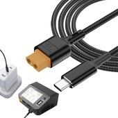 0,5M/1M XT60 na adapter kabela za punjenje Type-C za ToolkitRC SC100 pretvarač punjenja istosmjerne struje najlon 100W 5A kabel za brzo punjenje