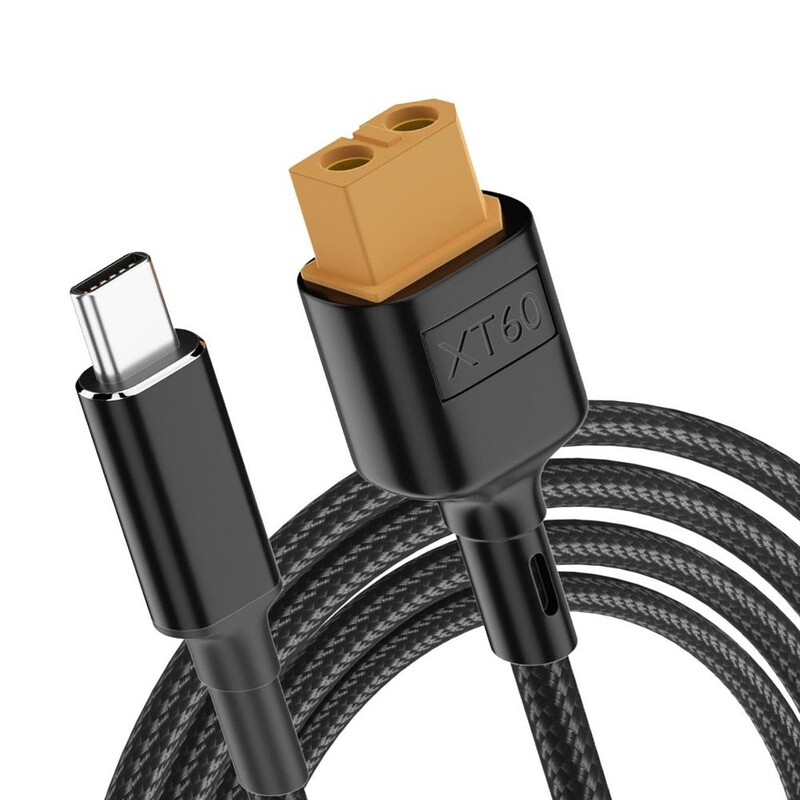 0,5M/1M XT60 na adapter kabela za punjenje Type-C za ToolkitRC SC100 pretvarač punjenja istosmjerne struje najlon 100W 5A kabel za brzo punjenje