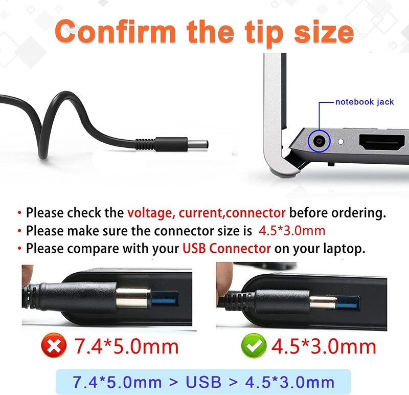 Novi adapterski punjač od 65 W (LA65NS2-01/0G6J41/MGJN9) za Dell Latitude 3410 3510 3400 3500 Vostro 5510 4,5 x 3,0 mm napajanje