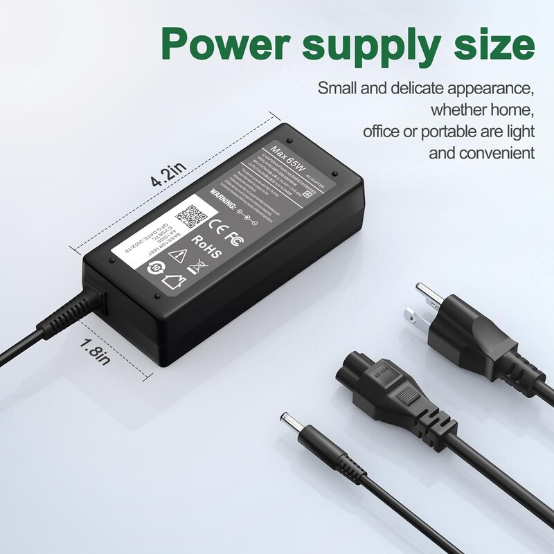 Novi adapterski punjač od 65 W (LA65NS2-01/0G6J41/MGJN9) za Dell Latitude 3410 3510 3400 3500 Vostro 5510 4,5 x 3,0 mm napajanje