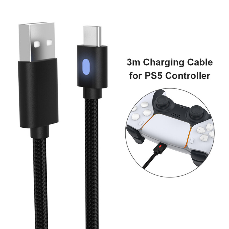 Tip C Usb kompatibilan za PS5 Ručka Kabel za punjenje Kabel za napajanje Kabel za punjenje Žica za punjenje Kompatibilna za Switch Pro Dodaci za igre
