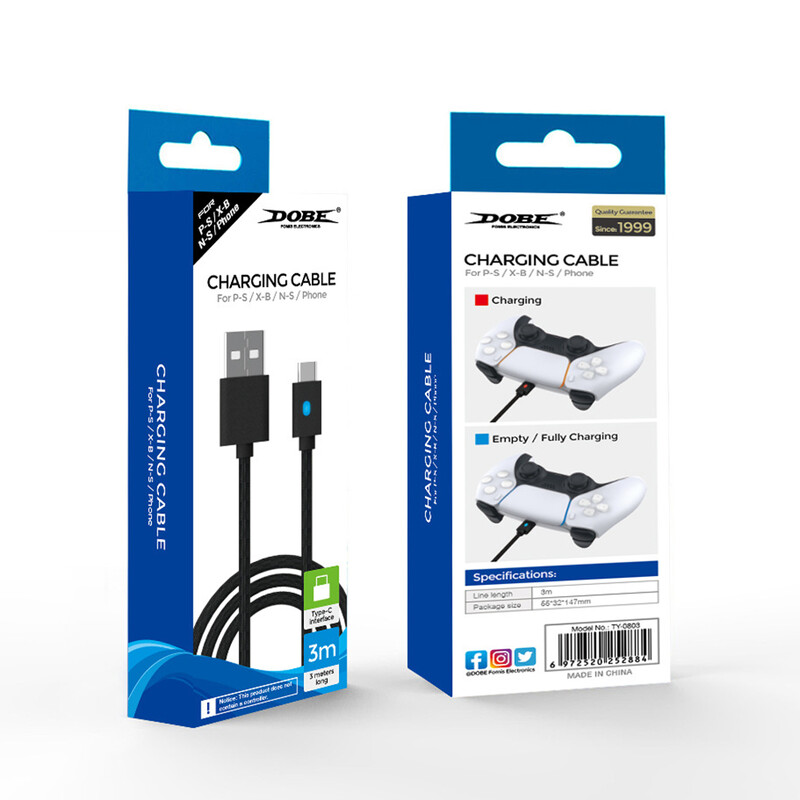 Tip C Usb kompatibilan za PS5 Ručka Kabel za punjenje Kabel za napajanje Kabel za punjenje Žica za punjenje Kompatibilna za Switch Pro Dodaci za igre