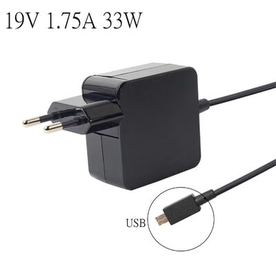 19V 1.75A 33W Micro USB зарядно за лаптоп Захранващ адаптер за Asus Eeebook X205T X205TA TP200S E202 E202SA E205SA A3050 захранване