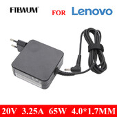 FTEWUM EU AC klēpjdatora lādētājs 20V 3.25A 65W 4.0*1.7mm Lenovo IdeaPad 100-15 B50-10 YOGA 710 510-14ISK piezīmjdatora strāvas adapteris