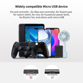 2A Micro USB кабели 1M/2M/3M Бързо зареждане за телефон с Android Кабел за данни за Xbox One /PS4 Контролер Аксесоари Захранващ кабел