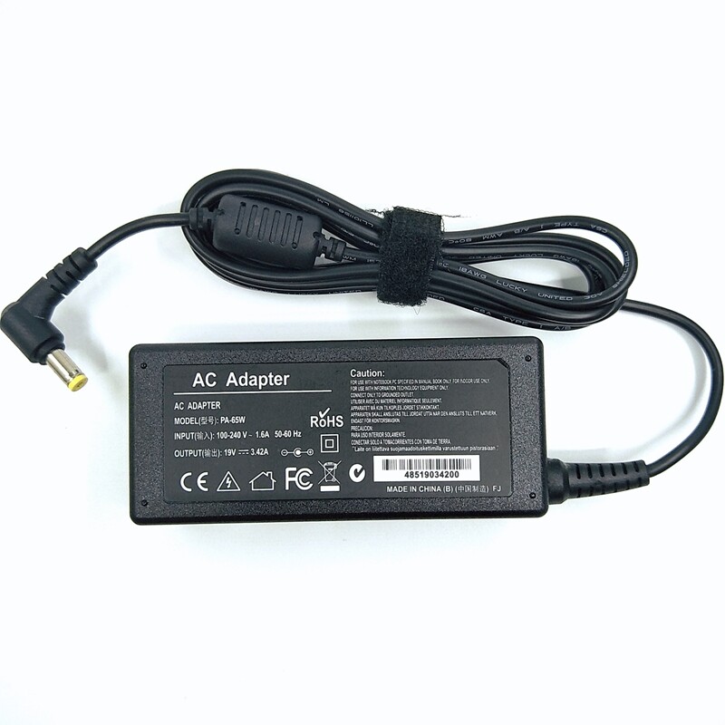 Maiņstrāvas adapteris 19V 3.42A 65W 5.5*1.7mm klēpjdatora lādētāja adapteris priekš Acer Aspire 5315 5630 5735 5920 5535 5738 6920 6530G 7739Z Power