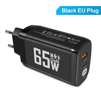 GaN lādētājs PD 65W Ipad klēpjdatoram USB Type C Super Fast Charging QC3.0 Adapter Portable PC Apple Macbook Huawei Matebook 13