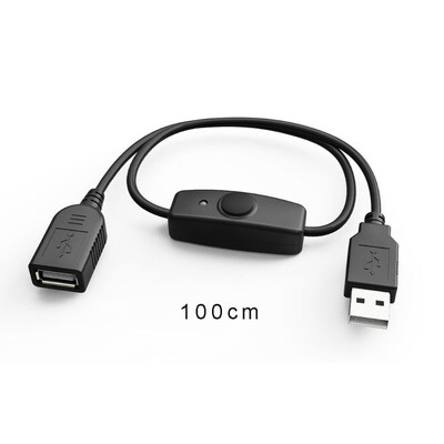 Синхронизиране на данни USB 2.0 удължителен кабел USB удължителен кабел с превключвател ON OFF LED индикатор за компютър Raspberry Pi USB вентилатор LED лампа
