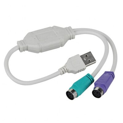 1PC USB мъжки към PS/2 PS2 женски конвертор кабел кабел конвертор адаптер клавиатура