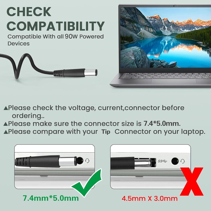 Jauns 90 W 65 W maiņstrāvas adaptera klēpjdatora lādētājs HP EliteDesk 705 800 G1 G2 G3 G4 G5 G6 mini datora galddatoram; ProDesk 260 600 G1