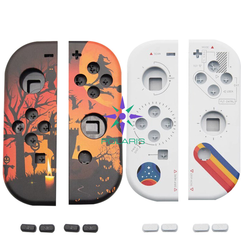 19 DIY värvi Switch Oledi asenduskesta kate koos SLSR-nupuga Nitedo Switch NS joyconi kontrolleri korpuse korpuse jaoks