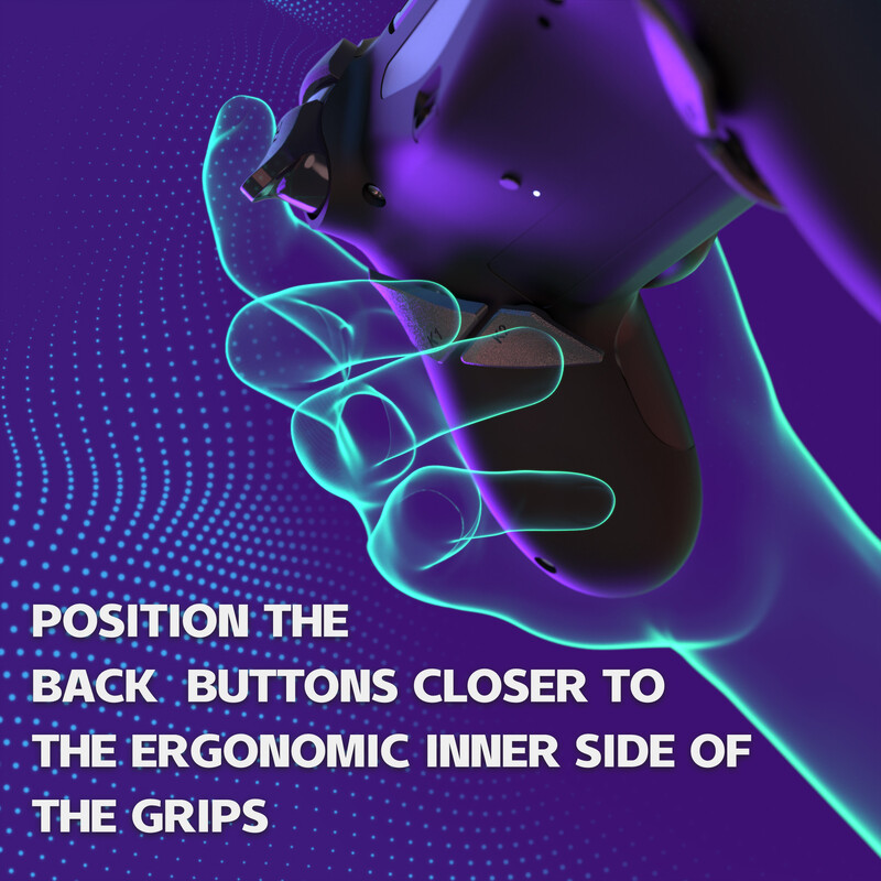 eXtremeRate Dawn Type-C Version Remap Kit za PS4 Slim Pro kontroler JDM-040/050/055 W/Mapping Profiles, stražnja školjka i gumbi