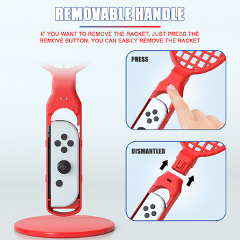 Ρακέτα τένις για Nintendo Switch για Switch Oled Game Tennis ACES Joy-Con Handle Holder Controller Grips Tennis Accessories