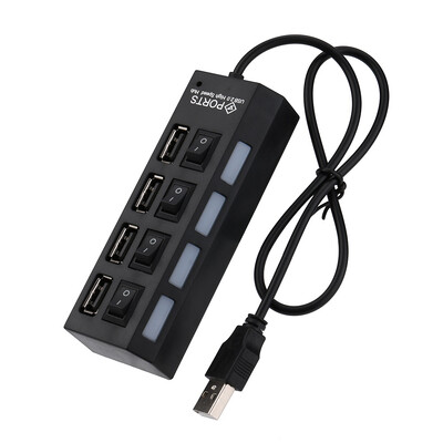 USB hub 7-u-1 adapter Multi ports Koristite strujni adapter Ekstenzor USB 2.0 PC Računalni dodaci Prekidač USB za PC Usb Port Laptop