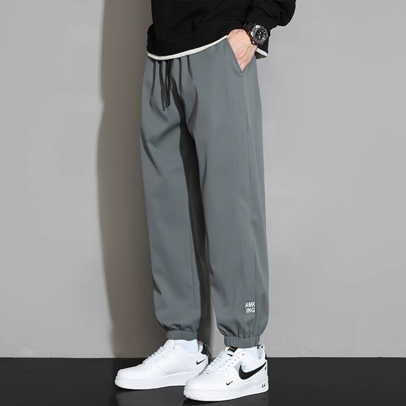 NASA vīriešu kaklasaites bikses 2024. gada pavasara jauna moderna zīmola ikdienas bikses, brīvas un daudzpusīgas deviņu punktu sporta bikses