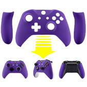 eXtremeRate Soft Touch viršutinis korpuso korpusas su šoniniais bėgeliais skydelio pakaitinė dalis, skirta Xbox One S / One X valdikliui – violetinė