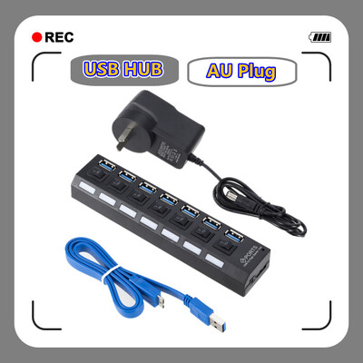 Usb хъб 3.0 хъб Usb сплитер Няколко порта Multi Usb хъб 3.0 Hab захранващ адаптер Разширител Превключвател за компютърни аксесоари USB за дома