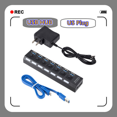 Usb хъб 3.0 хъб Usb сплитер Няколко порта Multi Usb хъб 3.0 Hab захранващ адаптер Разширител Превключвател за компютърни аксесоари USB за дома