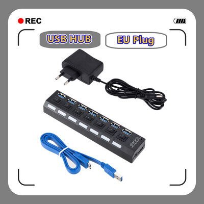 Usb хъб 3.0 хъб Usb сплитер Няколко порта Multi Usb хъб 3.0 Hab захранващ адаптер Разширител Превключвател за компютърни аксесоари USB за дома