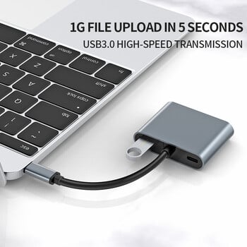 Gopala USB C Hub/Adapter 4 σε 1 με έξοδο 4K HDMI, USB 3.0, VGA 1080P, 100W PD για MacBook Pro/Air, Dell XPS