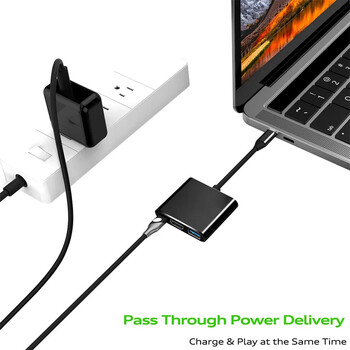 USB C Hub σε προσαρμογέα συμβατό με HDMI OTG Thunderbolt 3 Dock με usb3.0 pd για Macbook Pro/Air M1 ThinkPad