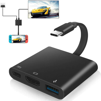 USB C šakotuvas su HDMI suderinamu adapteriu OTG Thunderbolt 3 dokas su usb3.0 pd, skirtas Macbook Pro / Air M1 ThinkPad