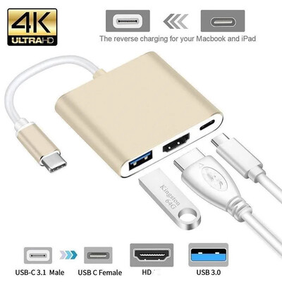 USB C Hub na HDMI-kompatibilni adapter OTG Thunderbolt 3 Dock s usb3.0 pd za Macbook Pro/Air M1 ThinkPad