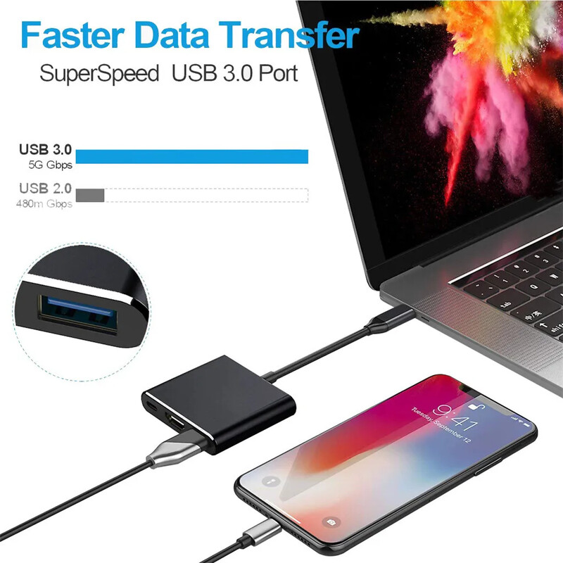 USB C Hub na HDMI-kompatibilni adapter OTG Thunderbolt 3 Dock s usb3.0 pd za Macbook Pro/Air M1 ThinkPad