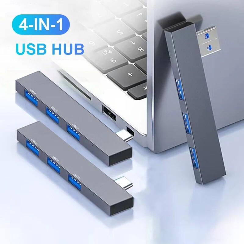 USB C HUB 3.0 Type C 3.1 4-портов мулти USB сплитер OTG адаптер за Xiaomi Lenovo Macbook Pro 13 15 Air Pro Компютърни аксесоари