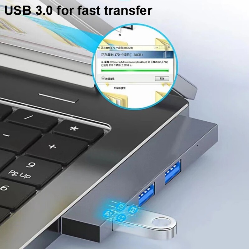 USB C HUB 3.0 Type C 3.1 4-портов мулти USB сплитер OTG адаптер за Xiaomi Lenovo Macbook Pro 13 15 Air Pro Компютърни аксесоари