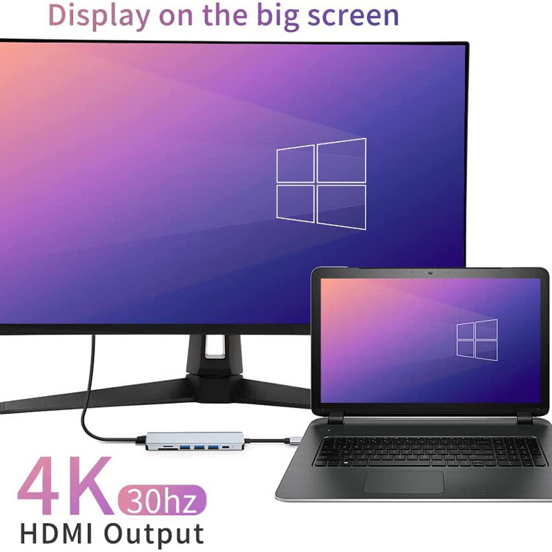 USB C priključna stanica 4K30Hz tip C HUB USB C Splitter adapter za prijenosno računalo za Macbook Air M1iPad Pro RJ45 PC dodaci USB 3.0 HUB