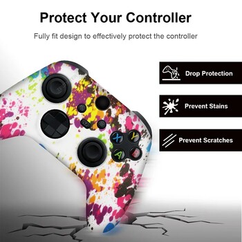 Θήκη από μαλακή σιλικόνη για XBox Series XS Protective Skin Gamepad Λαστιχένια λαβή αντίχειρα Καπάκι Joystick Κέλυφος