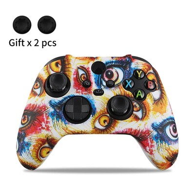 Mekana silikonska torbica za XBox Series XS Zaštitna koža Gamepad Gumena koža Ručke za palac Kapa Poklopac za joystick Školjka