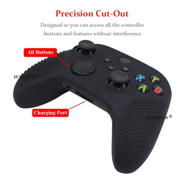 IVYUEEN Anti Slip for XBox Series XS XSX XSS Core Controller Protective Skin Case Silicone Grip Gamepad MixColor