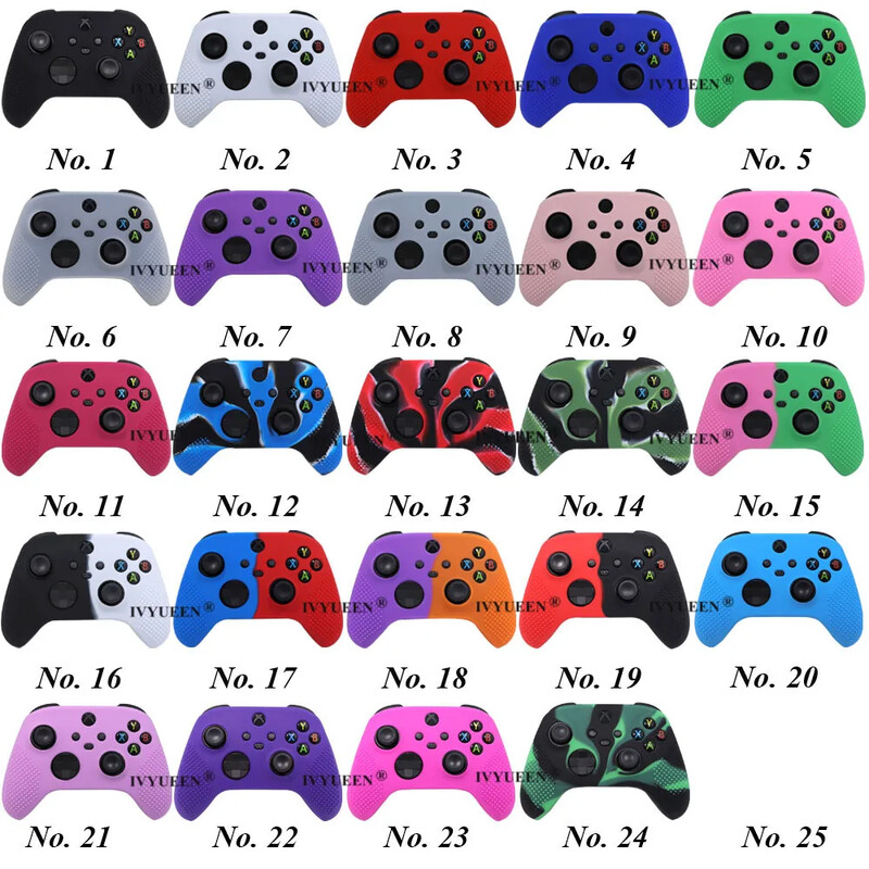 IVYUEEN Anti Slip za XBox Series XS XSX XSS Core Controller Zaštitna kožna silikonska maska Grip Gamepad MixColor Cover