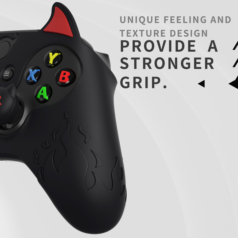 PlayVital Cute Demon silikonska maska za Xbox Series X/S kontroler (Xbox Core bežični kontroler) s poklopcima za palac