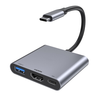 3 u 1 tip C na HDMI kompatibilan USB 3.0 adapter za punjenje USB-C čvorište za mobilne telefone Računala MAC Microsoft Switch