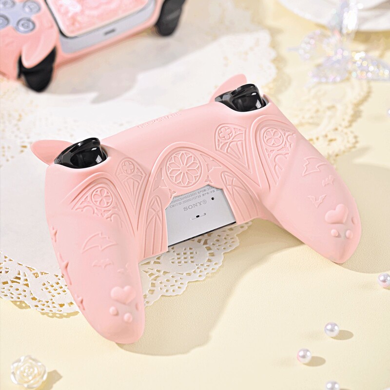GeekShare Gothic Bunny silikonska zaštitna maska za bežični kontroler Playstation 5 s 2 kapice za palac i 1 naljepnicom