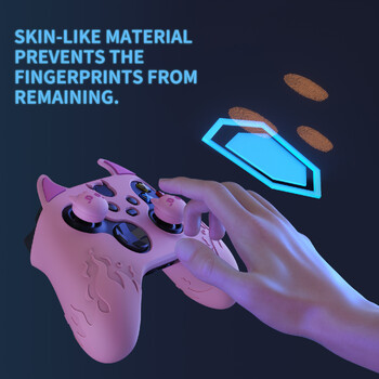 PlayVital Cute Demon Cover Silicone W/Thumb Grip Caps για χειριστήριο Xbox Series X/S (Xbox Core Wireless Controller) - Ροζ