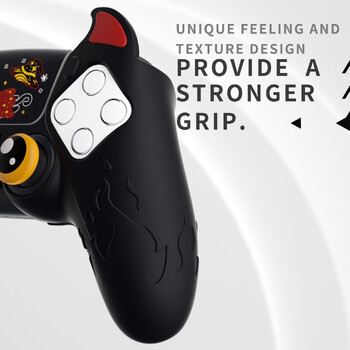 PlayVital Cute Demon Controller Θήκη σιλικόνης για ps5, κάλυμμα ελεγκτή Kawaii Gamepad Skin Protector για ps5 - 7 χρώματα