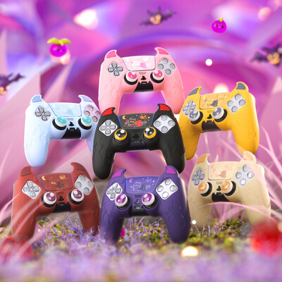 Силиконов калъф PlayVital Cute Demon Controller за ps5, Kawaii Controller Cover Gamepad Skin Protector за ps5 - 7 цвята