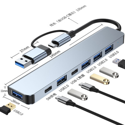 USB C šakotuvas 5 Gbps USB C skirstytuvas 100 W maitinimo įkrovimas USB 3.0 šakotuvas nešiojamam kompiuteriui MacBook Air/Pro, skirtas Windows/IOS/ mac OS/Linux/Android